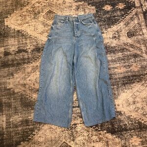 Free People Denim Blue Wide Leg Jeans